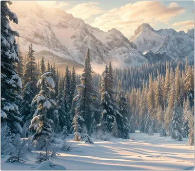 Produktbild von Spritzschutz Herdabdeckplatte Schneidebrett aus Glas Winterlandschaft 1-Teilig (60x52cm)