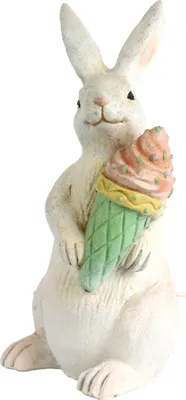 Produktbild von FURNARO Hasenfigur twinklebunny mit Eis Dekofigur 27 cm