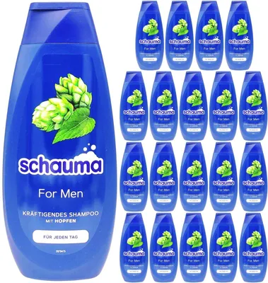Produktbild von Schauma For Men Kräftigendes Shampoo mit Hopfen für jeden Tag 20x 400ml