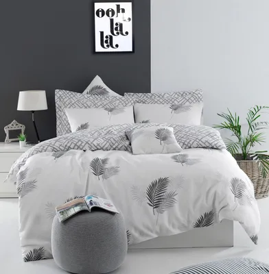 Produktbild von L'Essentiel Linge de Maison, Palma, pościel, szara, bawełna, 200 x 220 cm