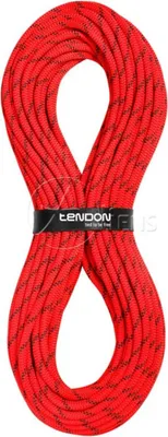 Statikseil Pro Work 12.0 von Tendon; rot mit schwarzem Muster; geeignet für Kletteranwendungen.