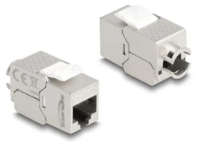 Obrázok produktu pre DeLOCK 87891, RJ45, Strieborná, Biela, Samec, Priamy, Zinok, Cat6a