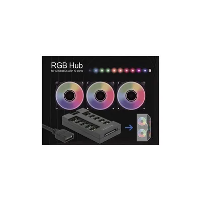 Image de DELOCK RGB Hub für ARGB LEDs mit 10 Ports
