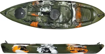 Produktbild von Kajak Sit-on-Top 1er | 270x80 cm Angelkajak Camouflage | Kompaktes & Kippstabiles Freizeitboot | Robustes PE | Inkl. Rutenhalter-Vorbereitung & Stauraum
