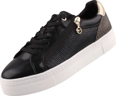 Zdjęcie produktu dla Tamaris Low Top Sneaker 1-23313-41 048 Buty damskie Vegan czarny/złoty, Rozmiar buta:41 EU
