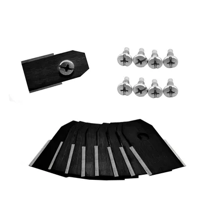 Produktbild von Rasenmähermesser, 45x Messer Klingen, Schwarz Rasenroboter Messer für alle Husqvarna Automower, Gardena, Yardforce Mähroboter, 35*18*0.75mm