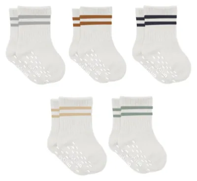 Imagen del producto de Calcetines antideslizantes de algodón orgánico, talla 12-24 meses, para bebés