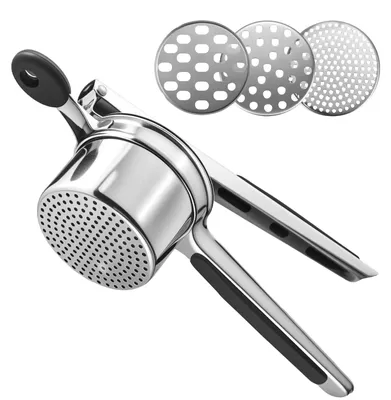 Obrázek produktu pro Omgoods – Multifunkční lis na brambory z nerezové oceli se 4 disky