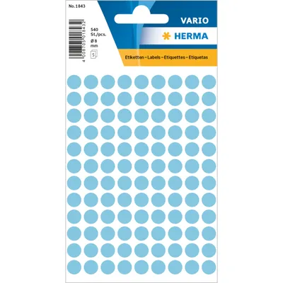 Produktbild von HERMA Markierungspunkte Durchmesser: 8 mm blau 540 Stück