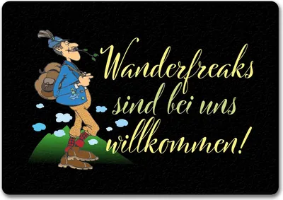 Produktbild von Wanderfreaks sind bei uns willkommen Fußmatte in 35x50 cm ohne Rand