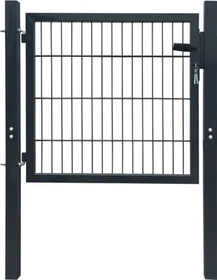 Produktbild von vidaXL Zauntor Stahl Anthrazit 103×150 cm