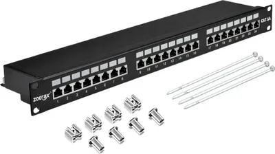 Zdjęcie produktu dla Panel krosowy, 24-portowy, prędkość 10 Gb/s, 24 porty