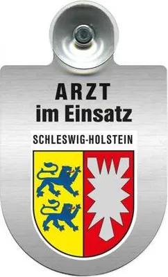Produktbild von Einsatzschild Windschutzscheibe incl. Saugnapf - Arzt im Einsatz - 309352 - incl. Regionen nach Wahl Color - Region Schleswig-Holstein