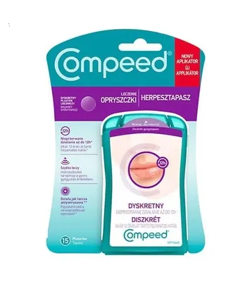 Obrázok produktu pre Compeed Dyskretny Plaster na opryszczkę, 15 sztuk - Długi termin ważności!