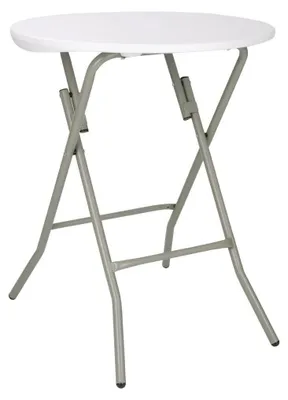Klappbarer runder Tisch 735x600 mm, Weiß, für Gastronomie