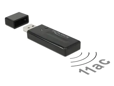 Productafbeelding van Delock USB 3.0 Dual-band WLAN ac/a/b/g/n adapter - Netwerkadapter - USB 3.0 - Wi-Fi 5 - Zwart
