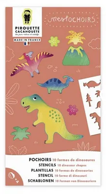 Produktbild von Pirouette Cacahouete Stempelset Dinosaurier-Schablonen - Erdnusspirouette