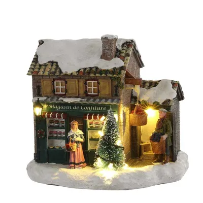 Produktbild von Luville Confiture Weihnachtsdorf - 18x13x16 cm - Polyester - Mutli
