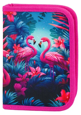Produktbild von Federmäppchen für Mädchen - Schul-Federmäppchen, Federmäppchen, Schreinetui - Etui, Federmäppchen, Schul-Federmäppchen (Flamingos)