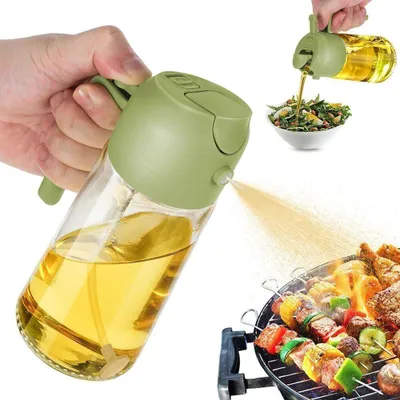 Produktbild von 2-in-1-Ölspender und Ölsprüher Ölspenderflasche für Küchenspray 470 ml