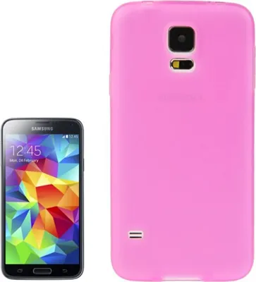 Produktbild von Handyhülle TPU Schutzhülle für Samsung Galaxy S5 / S5 Neo transparent pink