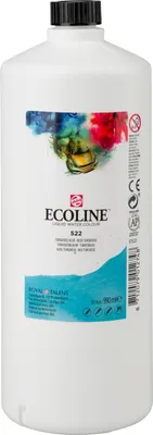 Obrázek produktu pro Ecoline tekutá akvarelová láhev 990 ml tyrkysově modrá 522
