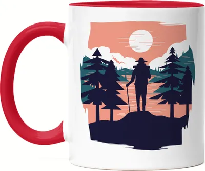 Produktbild von Natur Tasse Rot Gewässer Berg Berge Natur Wandern Bergsteigen Hiking Gipfel Aussicht Hügel Sport