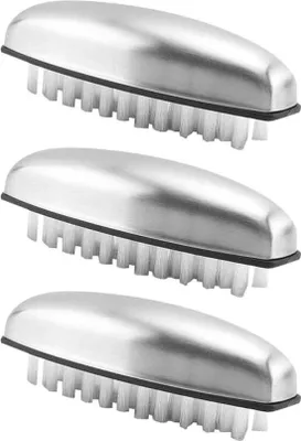 Produktbild von Set aus 3 Hand-Bürsten, rostfreien Nagel-Bürsten, entfernt Gerüche, geeignet für Klararbeiten, Handwaschen, Bad- und Küchenreinigung.