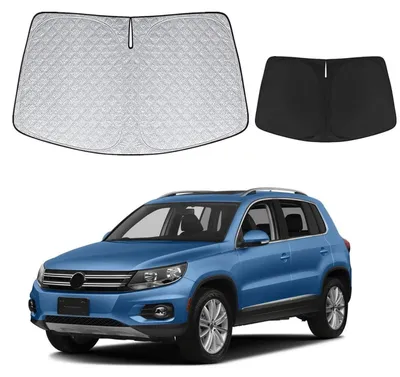 Zdjęcie produktu dla Osłona przeciwsłoneczna na przednią szybę samochodu, składana, do VW Tiguan (2017-2026), z ochroną przed promieniowaniem UV