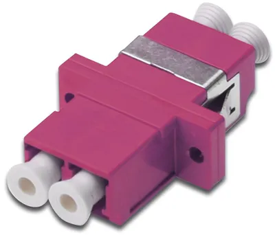 Produktbild von helos LWL Kupplung LC/LC Duplex Multimode OM4 erikaviolett