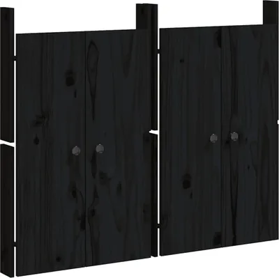 Obrázek produktu pro vidaXL Dveře pro venkovní kuchyni MEPPEL 2 ks černé 50x9x82 cm borové dřevo