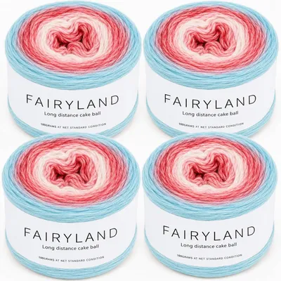Produktbild von Farbverlaufsgarn 4x100g 4-fädig Bobbel Wolle Regenbogen für Häkeln & Stricken