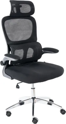 Produktbild von CLP Ergonomischer Bürostuhl Overton mit Kopfstütze und Lendenwirbelstütze schwarz