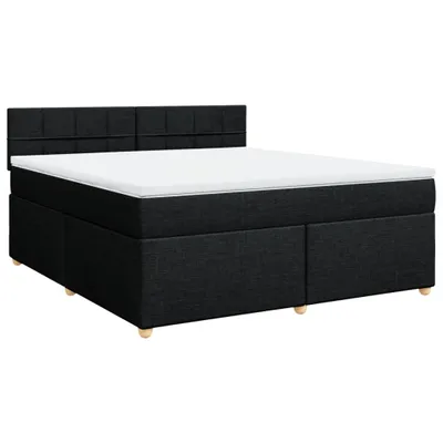 Zdjęcie produktu dla Łóżko sprężynowe z materacem czarne 180x200 cm tkanina