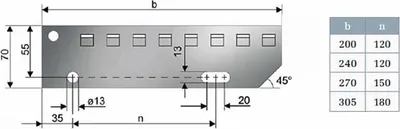 Produktbild von Einpress Treppenstufe EP, 900x270 mm, verzinkt