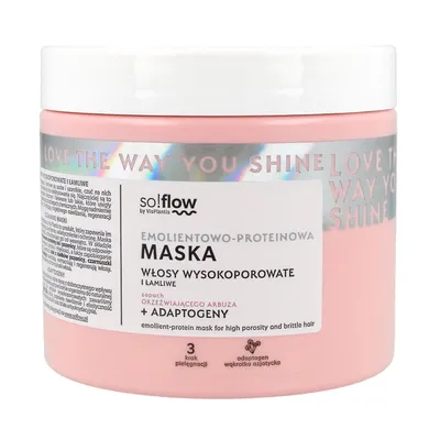 Zdjęcie produktu dla So!Flow - Emolientowo-proteinowa maska do włosów wysokoporowatych, 400ml