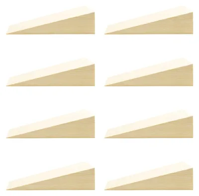 Produktbild von 8 Stück Türkeile aus Holz, Türstopper, Holzkeile, Möbelkeile, Antirutschkeile für alle Oberflächen, mobile Sicherung, Homeoffice (15 x 4 x 4 cm)