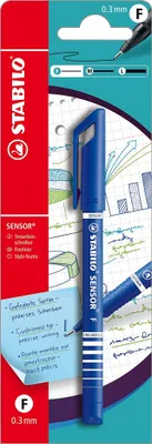Obrázek produktu pro Fineliner s pružinovým hrotem - STABILO SENSOR F - jemný - Jedno pero - modré