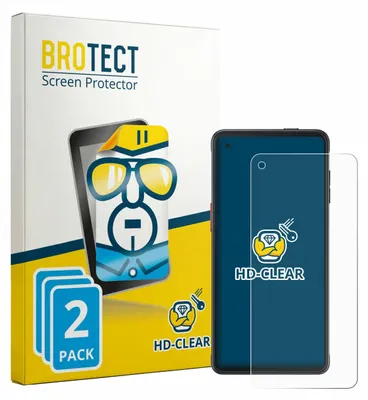 Produktbild von 2x Für Samsung Galaxy XCover Pro (case-friendly) Schutzfolie BROTECT Displayschutz Display Schutz Folie Klar Transparent