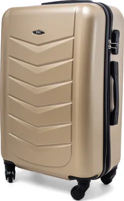 Produktbild von RGL 520 Kofferset ABS Hartschalen Koffer Abnehmbare Räder Trolley 2tlg Koffer XXL + Kosmetikkoffer Champagne