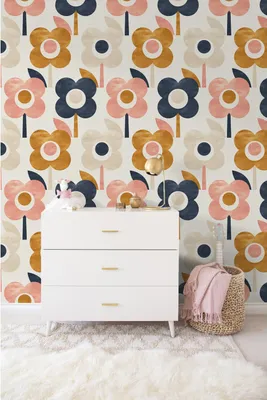 Produktbild von Coloray Fototapete 104x70 cm Latextapete Magicstick - Skandinavianische Blumen