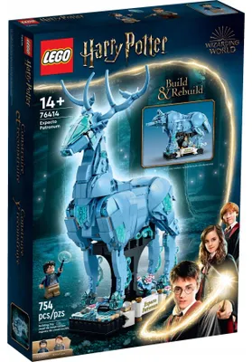 Produktbild von Lego Harry Potter 76414 2-in-1 Expecto Patronum-Hirsch/Wolf, Harry und Lupin