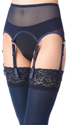 Image de Porte-jarretelles pour femme Merry Style MS10191GA (bleu marine, taille S).