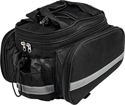Produktbild von Robuste wasserdichte Fahrradtasche Schwarz für hinteren Gepäckträger, 32x17x28 cm, reflektierend