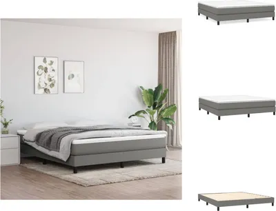 Produktbild von vidaXL Boxspringbett Dunkelgrau 180x200 cm Stoff -  Betten & Bettgestelle