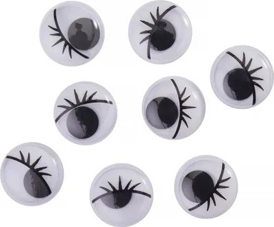 Produktbild von VBS Wackelaugen m. Wimpern Ø 15 mm, 8 Stück