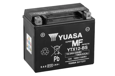 Image de YUASA Batterie sans entretien avec pack d'acide - YTX12-BS