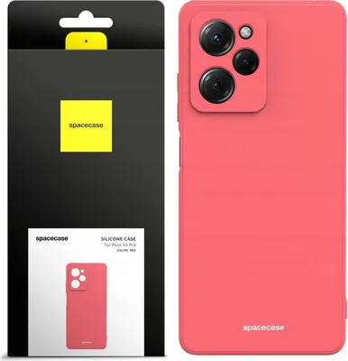 Image de Coque en silicone SPACECASE Coque en silicone pour Poco X5 Pro 5G Rouge