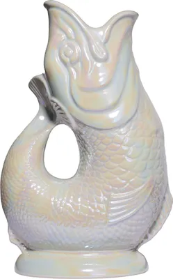 Produktbild von Gluckigluck Wasserkaraffe mit Gluckergeräusch, handgefertigt, ikonisches Design, Farbe:Perlmutt schimmernd, Fassungsvermögen:1,2 L