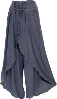 Produktbild von Palazzohose, Boho Hosenrock, Sommerhose - Graublau, Damen, Viskose, Hosen